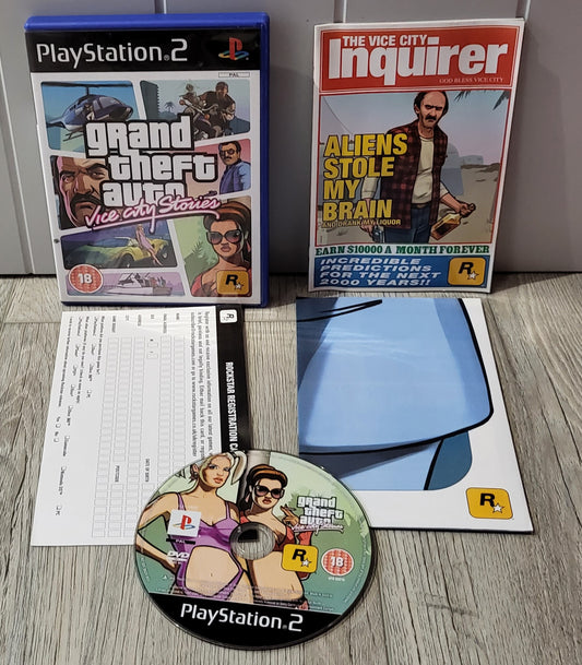 Grand Theft Auto Vice City Stories with Map Sony Playstation 2 (PS2) Game