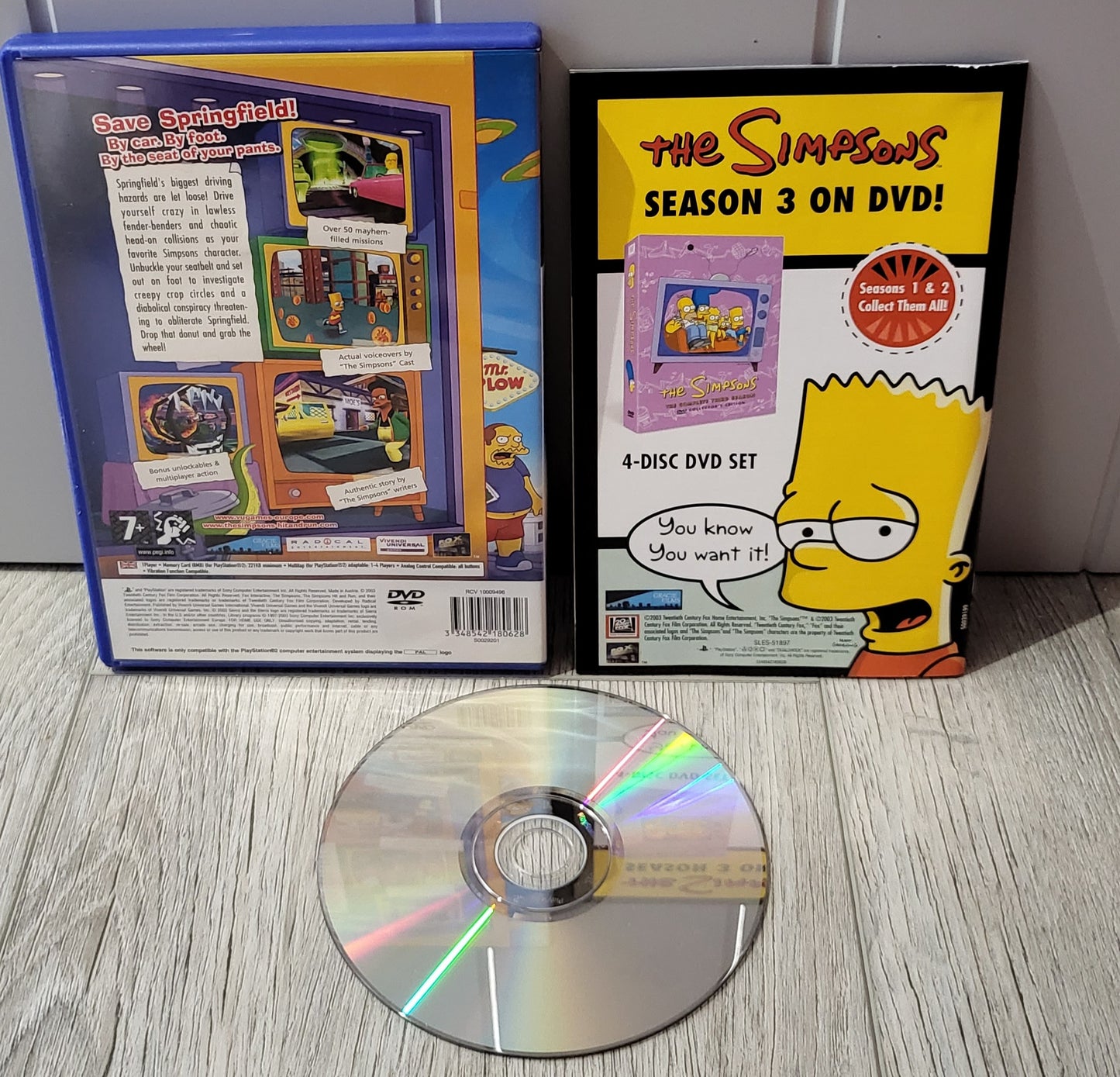 Simpsons Hit & Run Black Label Sony Playstation 2 (PS2) Game