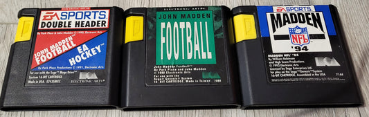 EA Sports Double Header, John Madden Football & NFL 94 Sega Mega Drive Game Bundle Cartridges Only