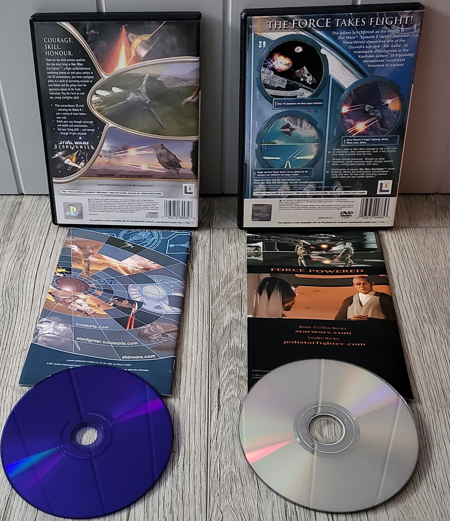 Star Wars Starfighter & Jedi Starfighter Sony Playstation 2 (PS2) Game Bundle