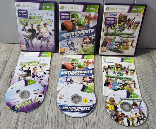 Kinect Sports, Motionsports & Sports Island Freedom Microsoft Xbox 360 Game Bundle