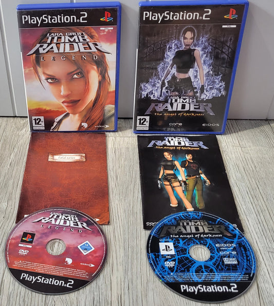 Tomb Raider Legend & Angel of Darkness Sony Playstation 2 (PS2) Game Bundle