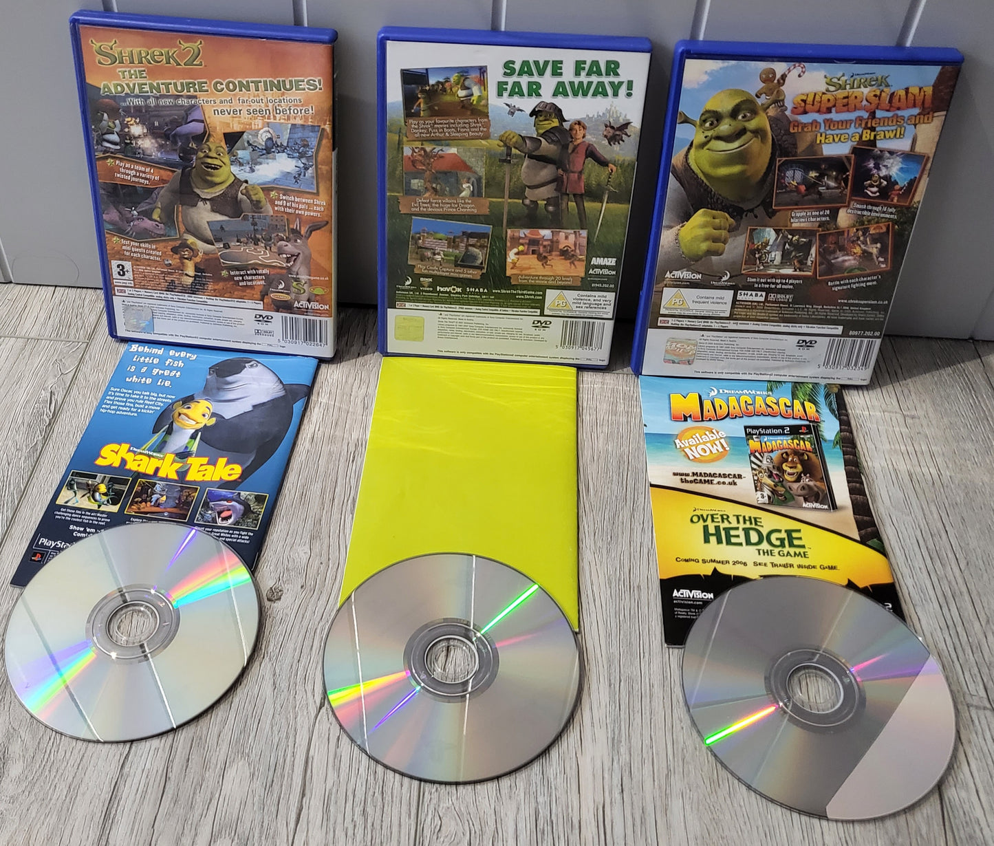 Shrek 2, The Third & Superslam Sony Playstation 2 (PS2) Game Bundle