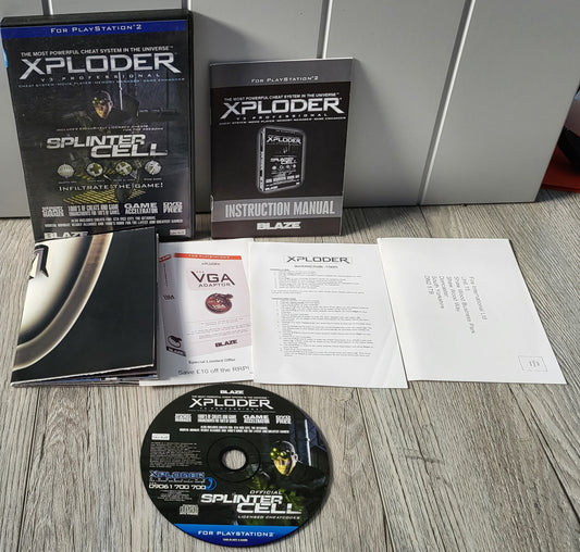 Xploder Splinter Cell Sony Playstation 2 (PS2) Cheat Disc with Poster