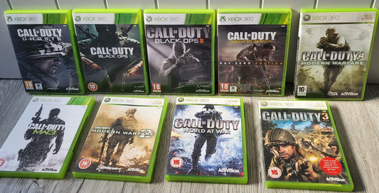 Call of Duty x 9 Microsoft Xbox 360 Game Bundle