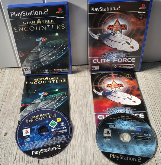 Star Trek Encounters  & Elite Force Sony Playstation 2 (PS2) Game Bundle