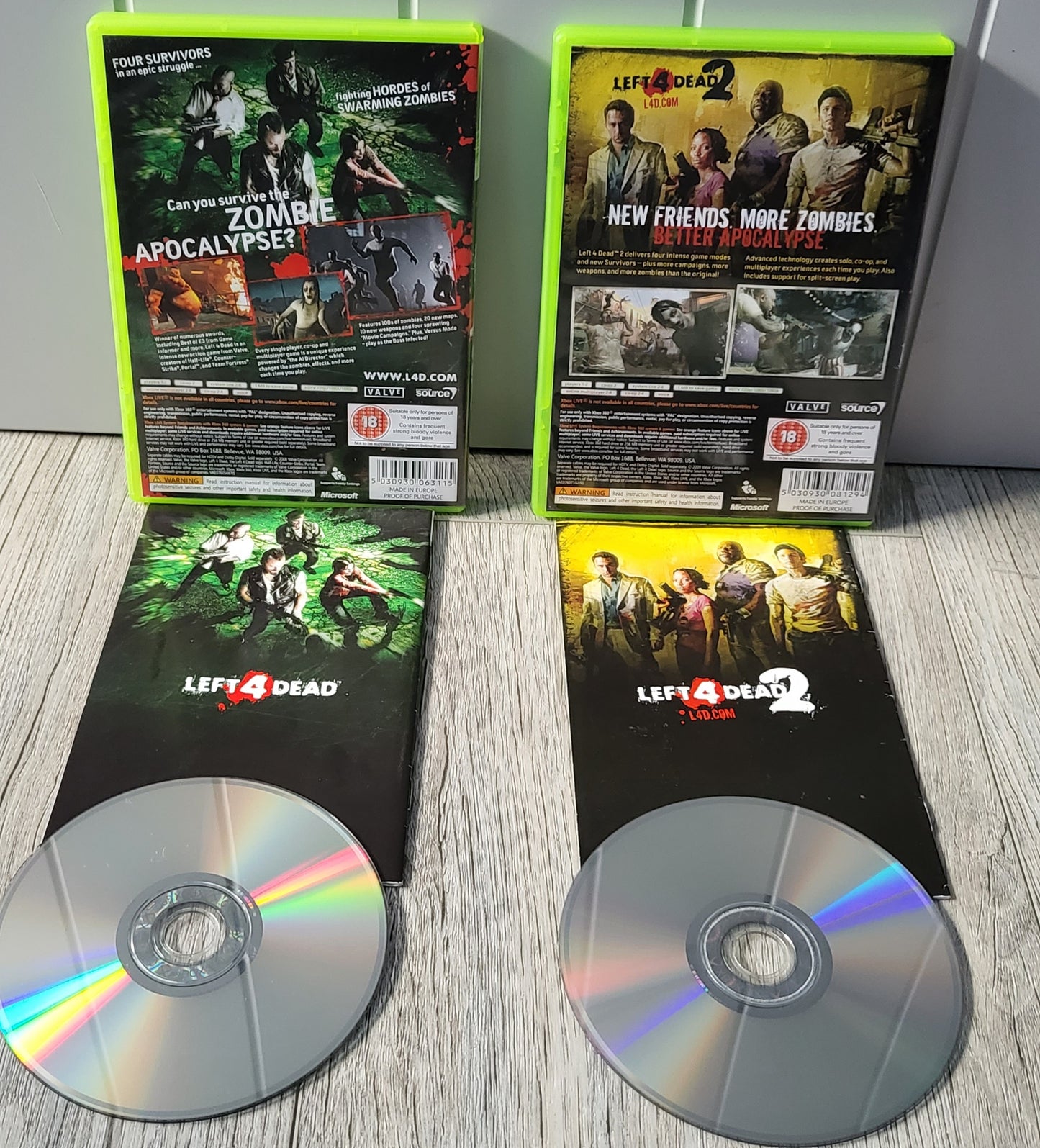 Left 4 Dead 1 & 2 Microsoft Xbox 360 Game Bundle