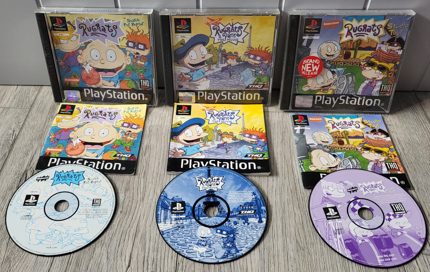 Rugrats X 3 Sony Playstation 1 (PS1) Game Bundle