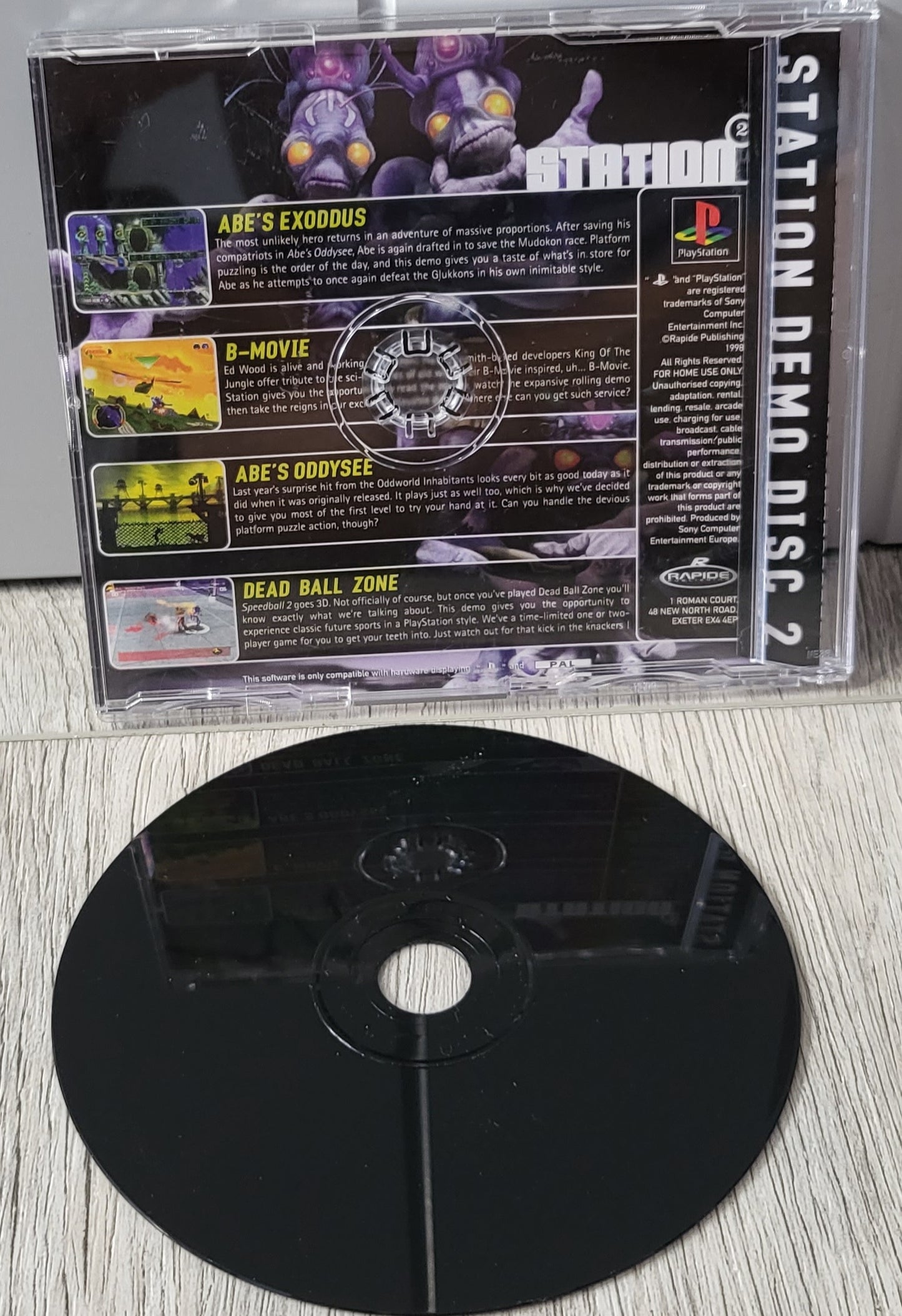 Station Demo Disc 2 Sony Playstation 1 (PS1) RARE