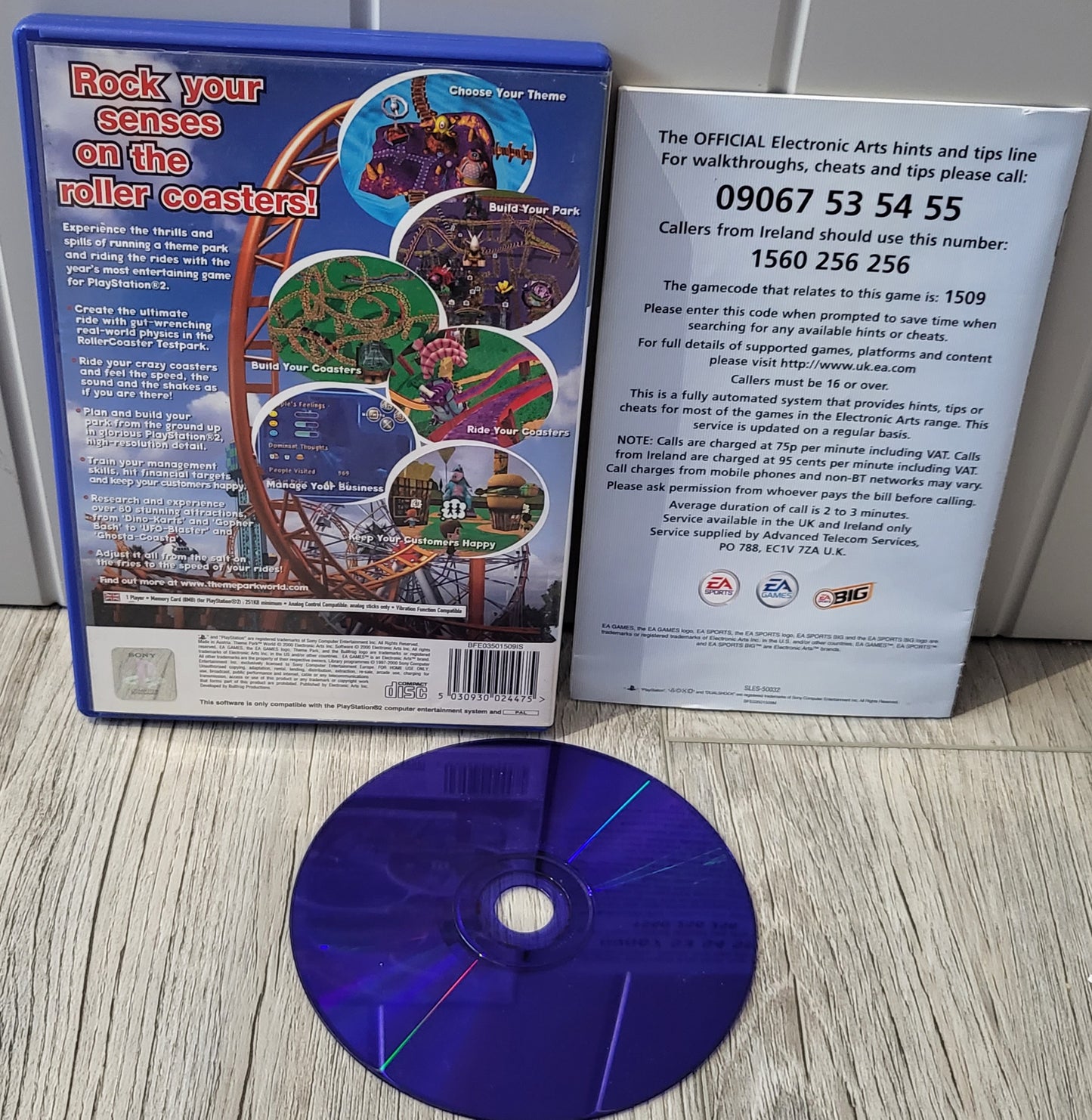 Theme Park World Sony Playstation 2 (PS2) Game