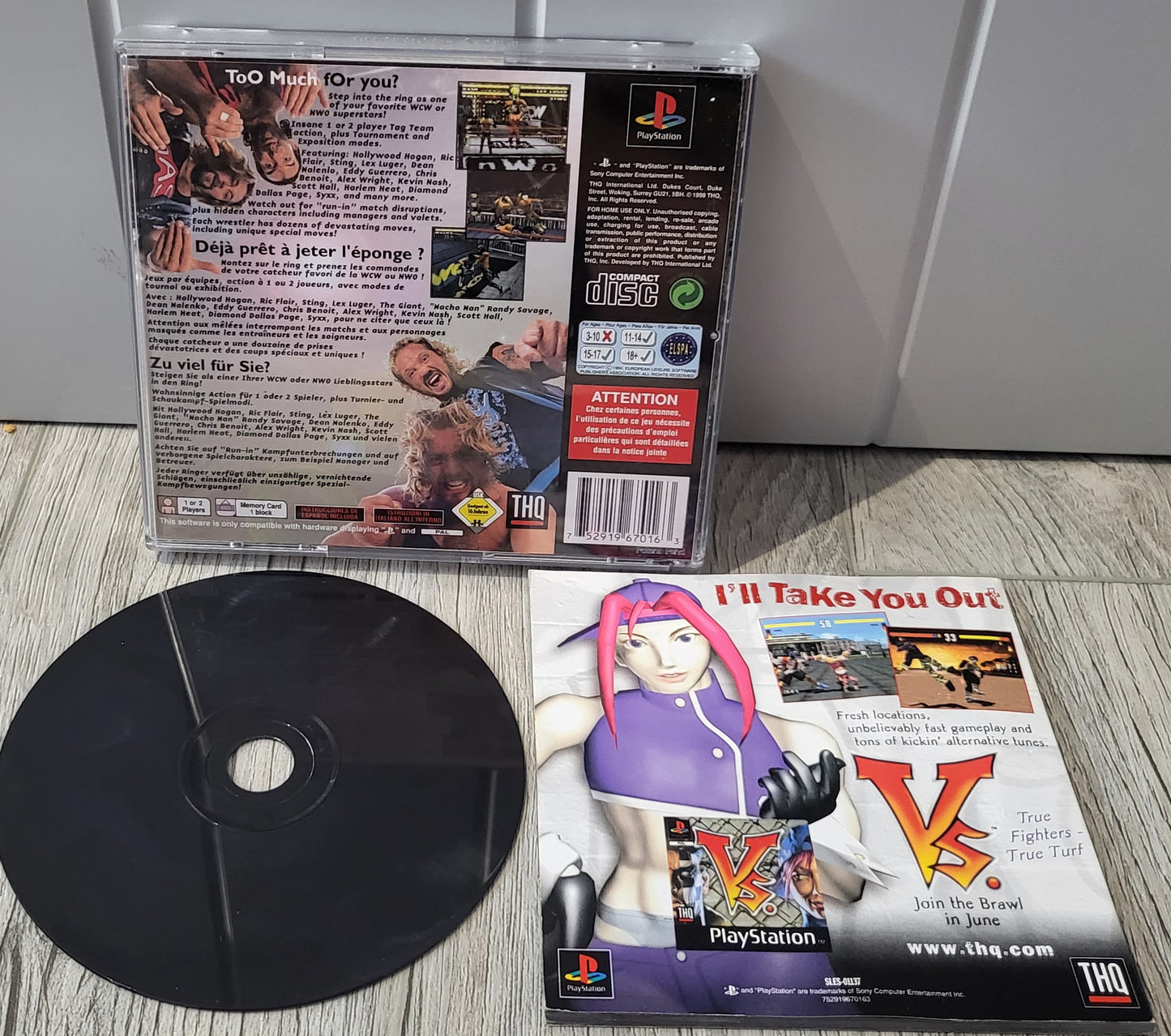 WCW Nitro Sony Playstation 1 (PS1) RARE Game