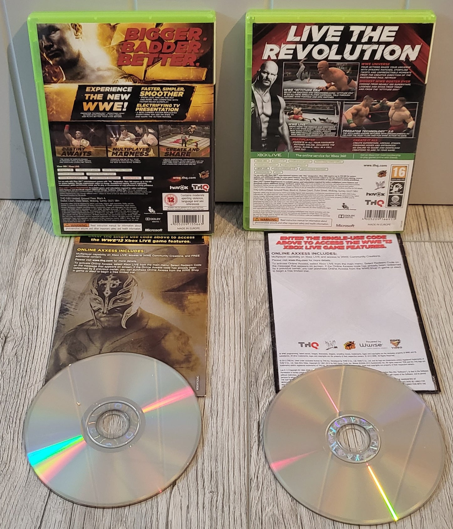 WWE 12 & 13 Microsoft Xbox 360 Game Bundle