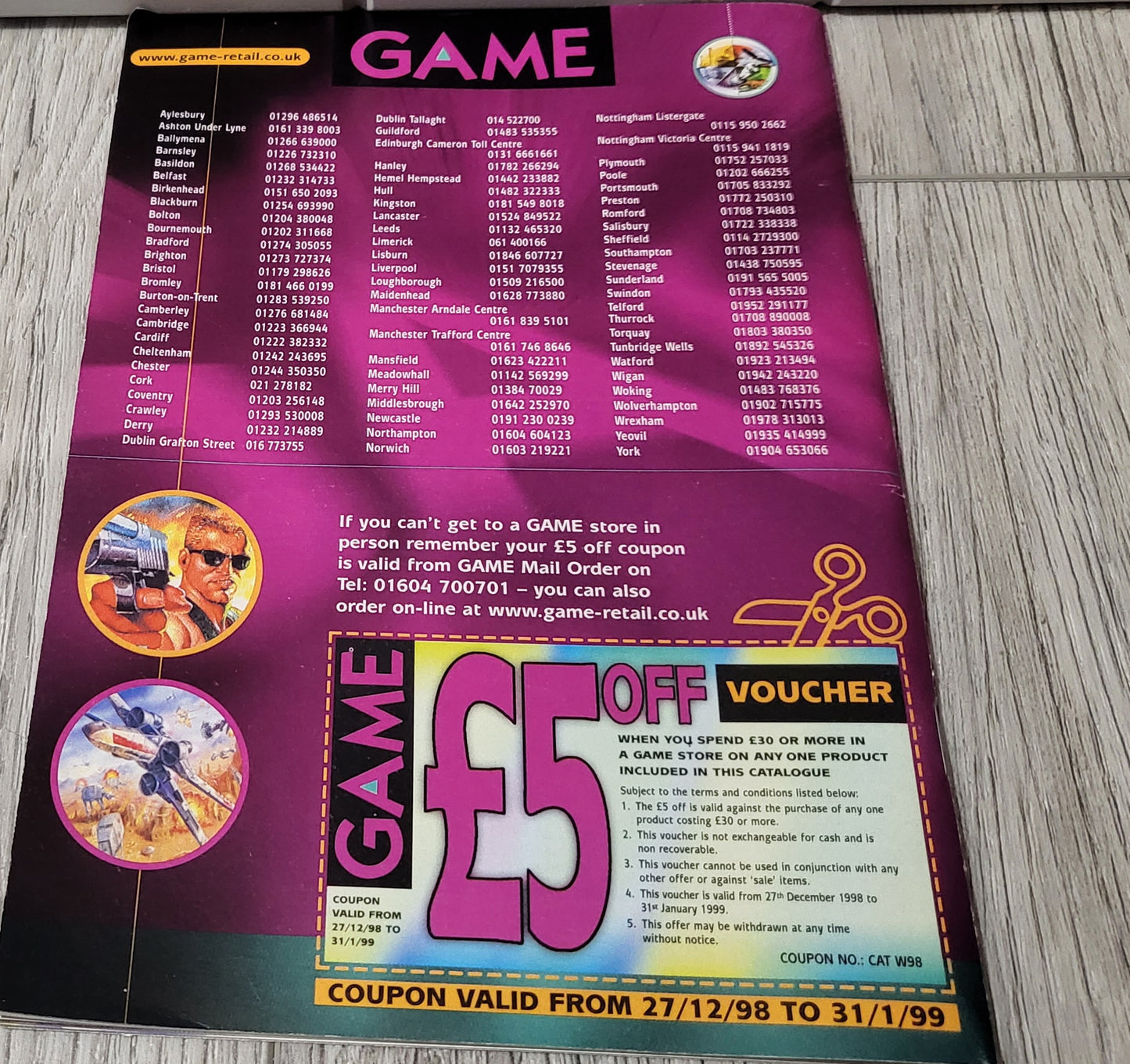 Game Catalogue Winter 98 RARE
