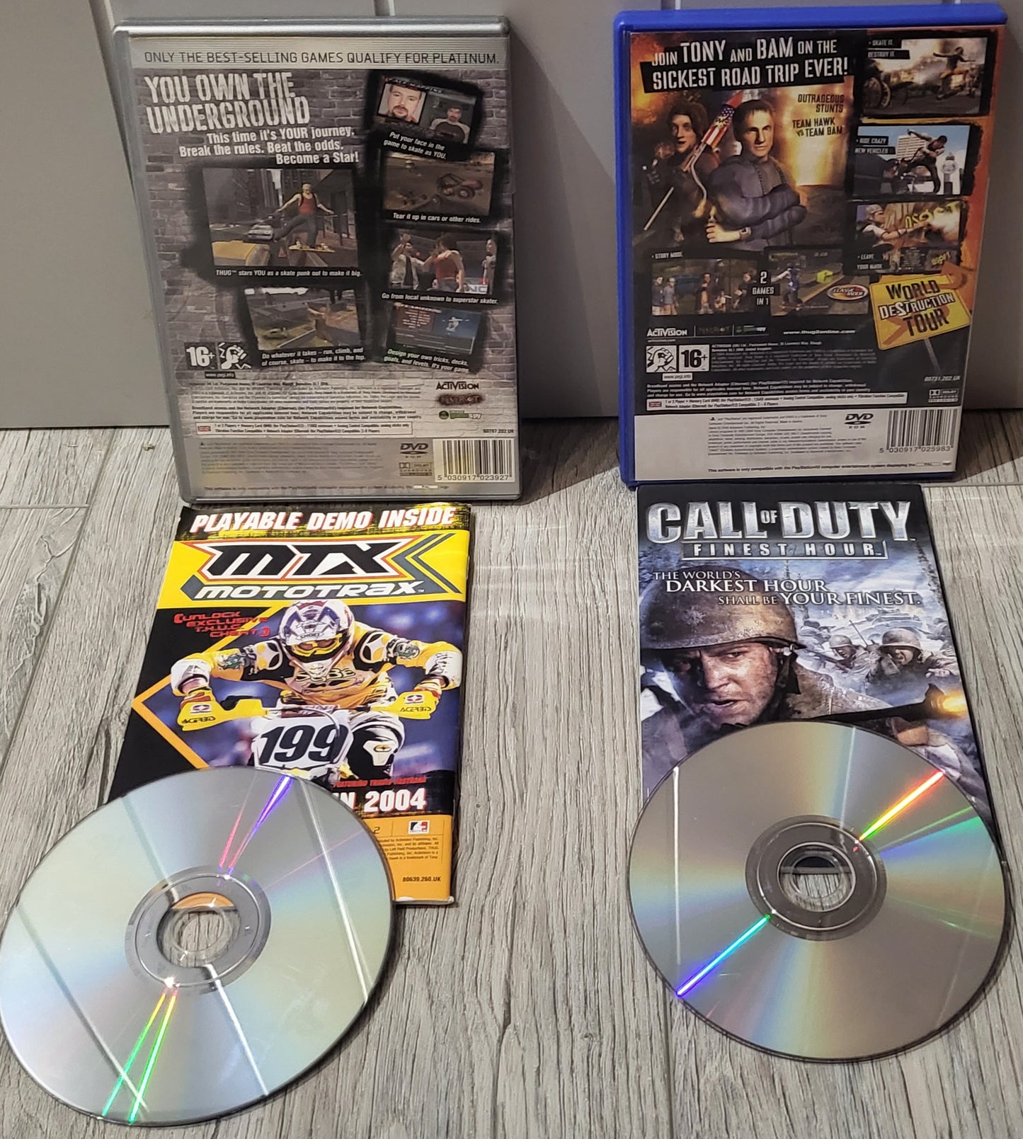 Tony Hawk's Underground 1 & 2 Sony Playstation 2 (PS2) Game Bundle
