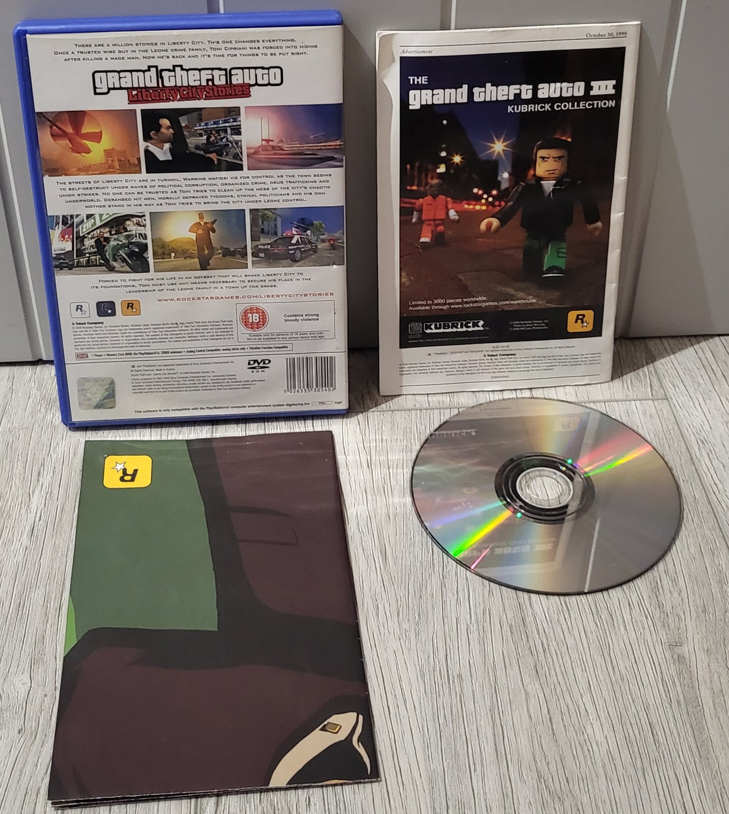 Grand Theft Auto Liberty City Stories with Map Sony Playstation 2 (PS2)