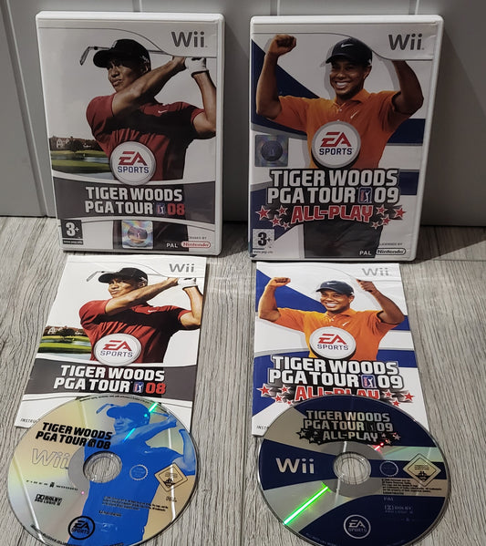 Tiger Woods PGA Tour 08 & 09 Nintendo Wii Game Bundle