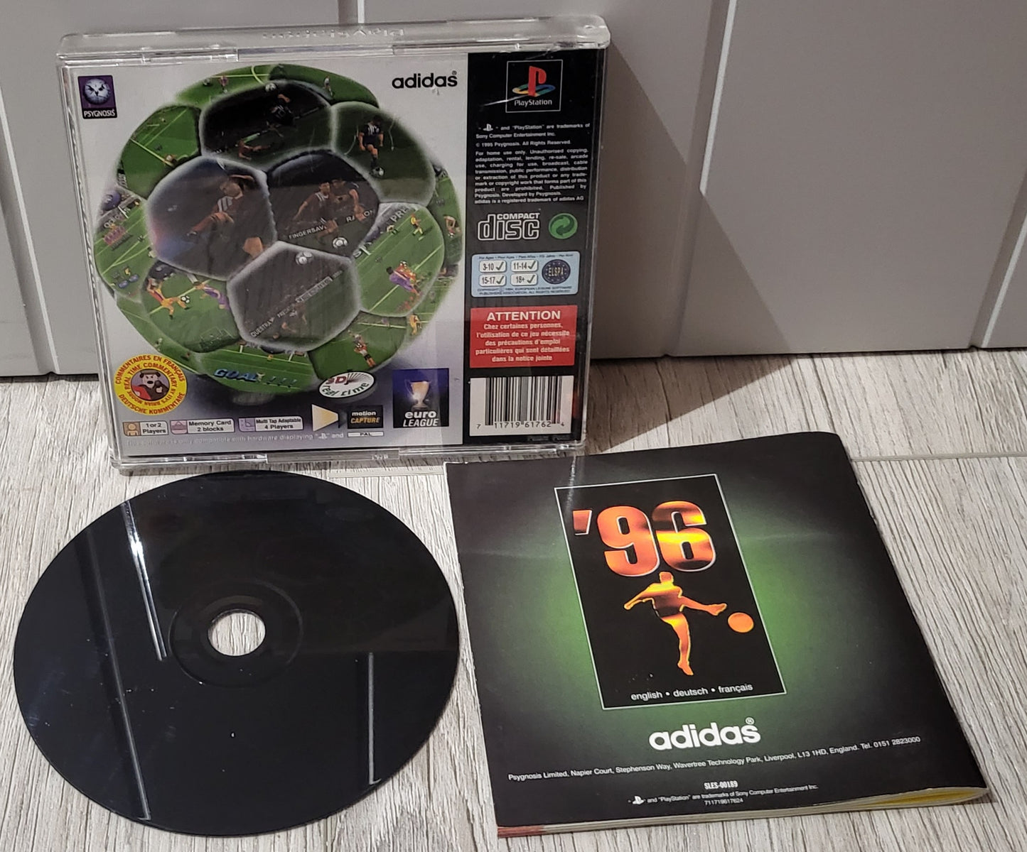 Adidas Power Soccer Black Label Sony Playstation 1 (PS1)