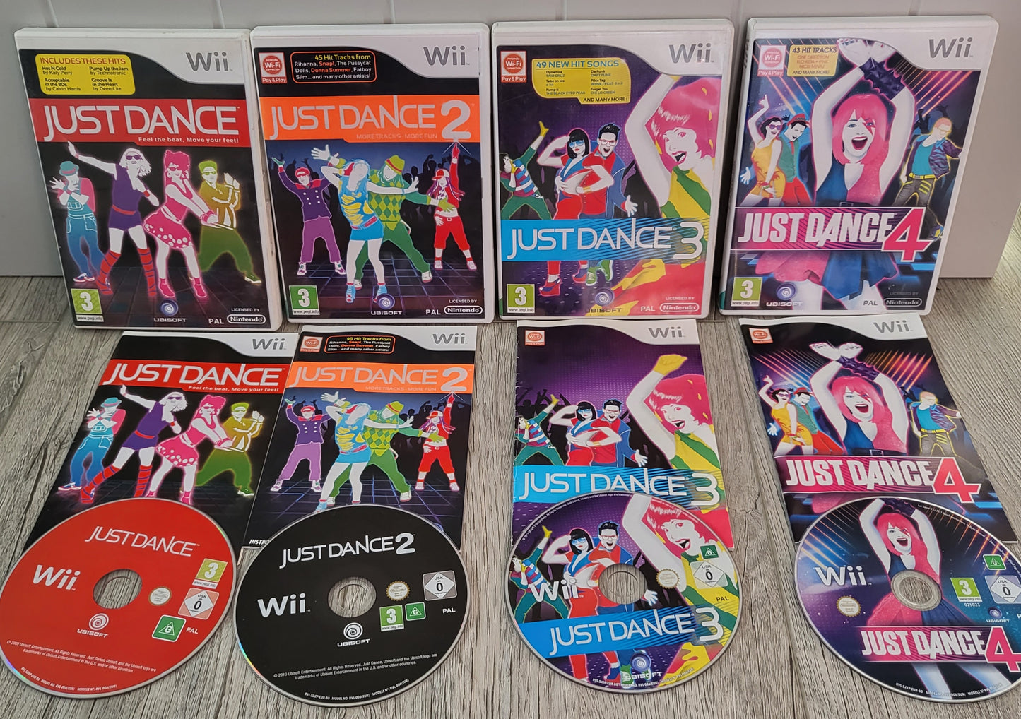 Just Dance 1 - 4 Nintendo Wii