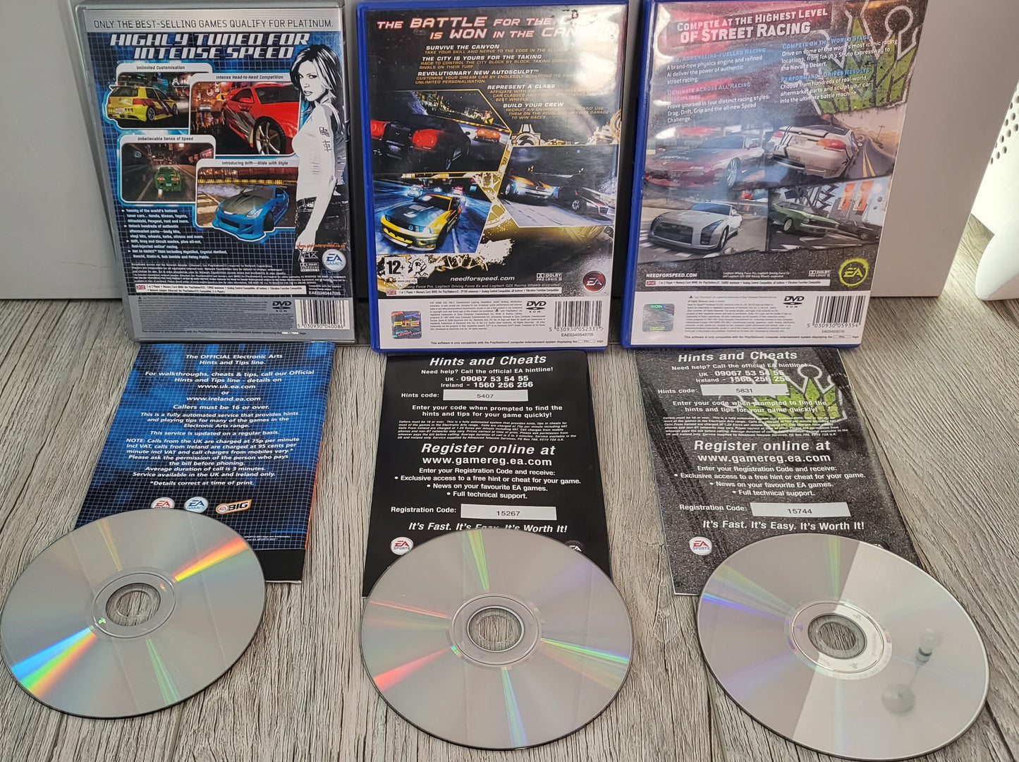 Need for Speed Underground 1, Carbon & ProStreet Sony Playstation 2 (PS2)