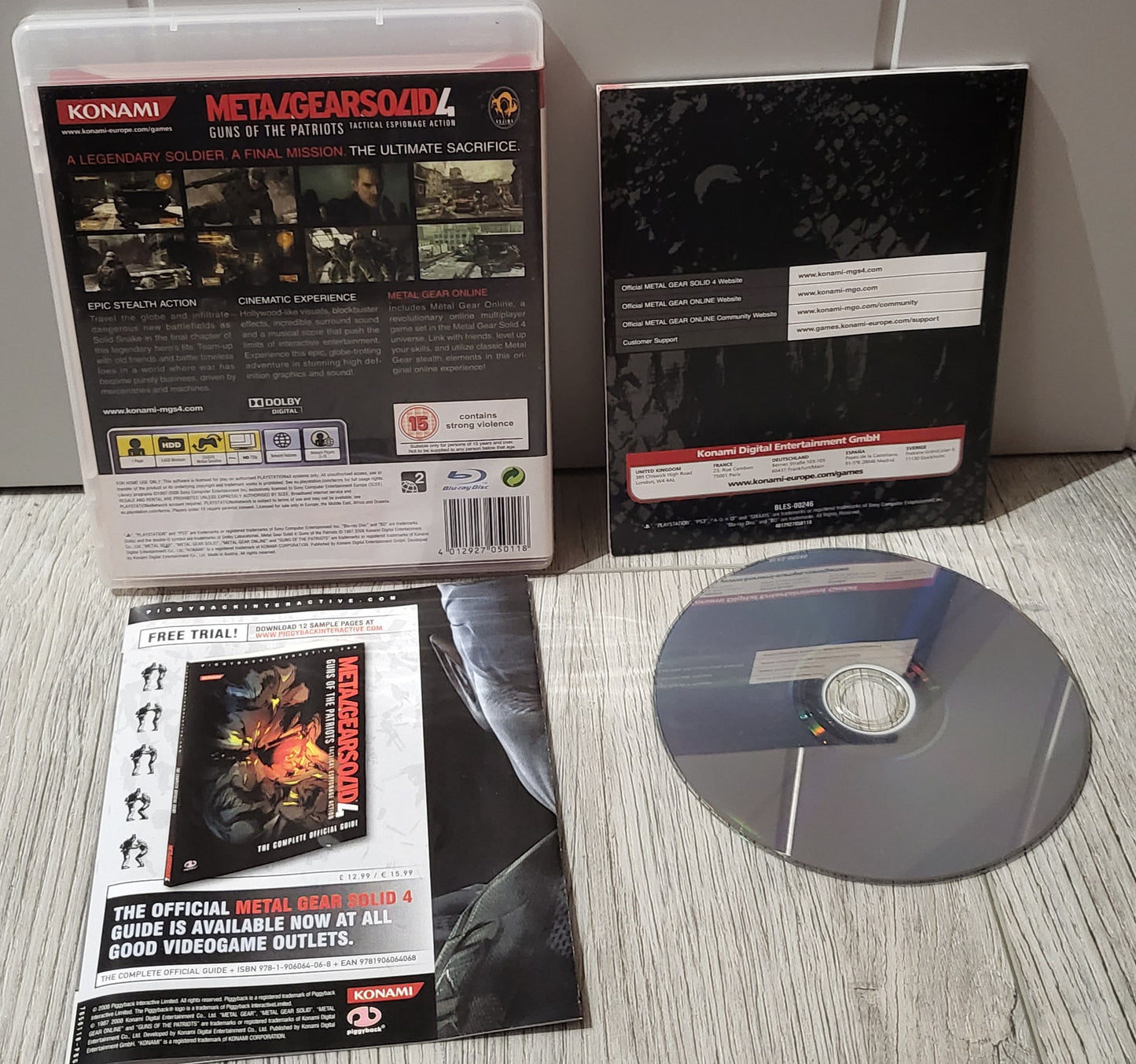 Metal Gear Solid 4 Guns of the Patriots Sony Playstation 3 (PS3) Game