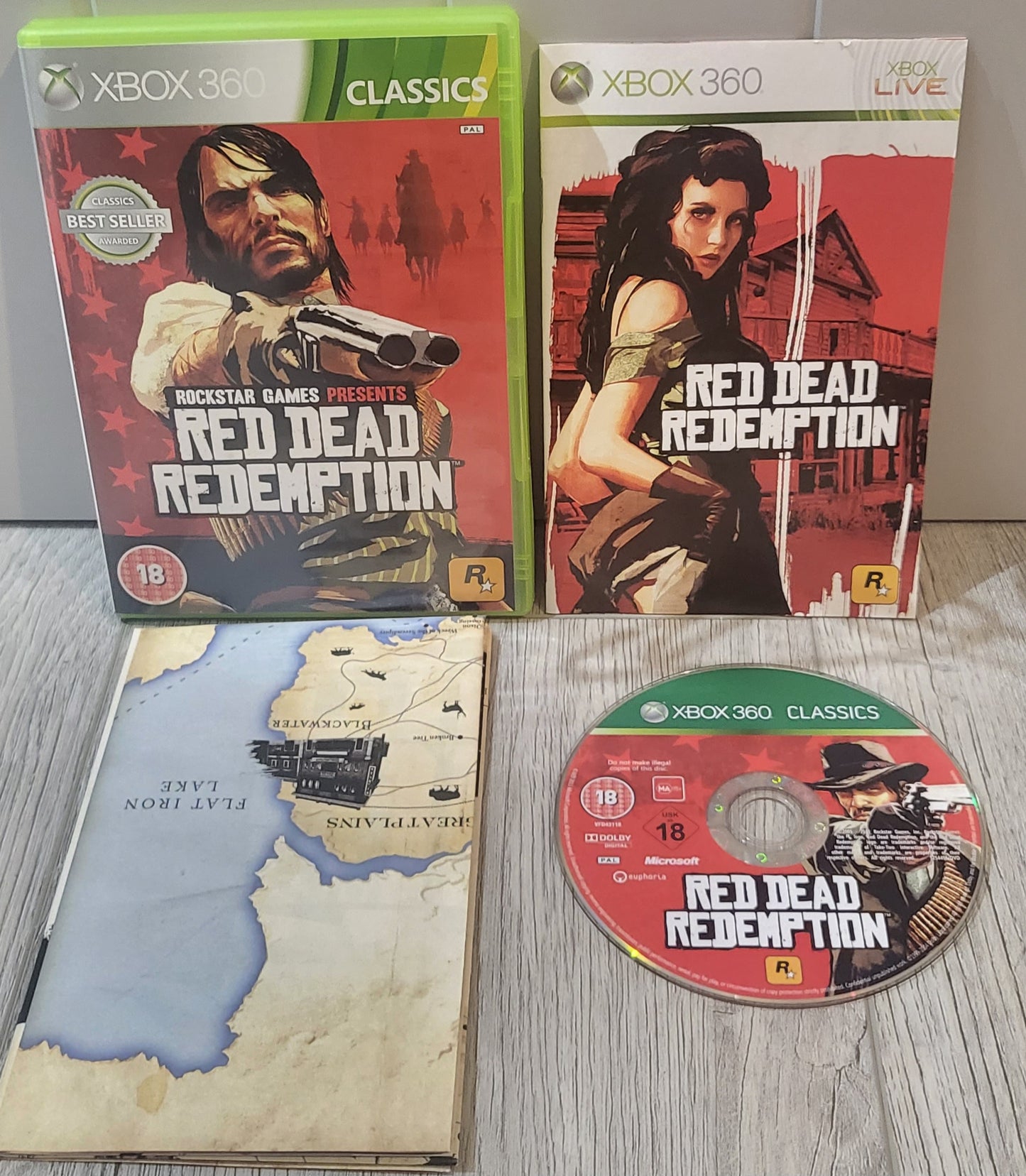 Red Dead Redemption with Map Microsoft Xbox 360 Game