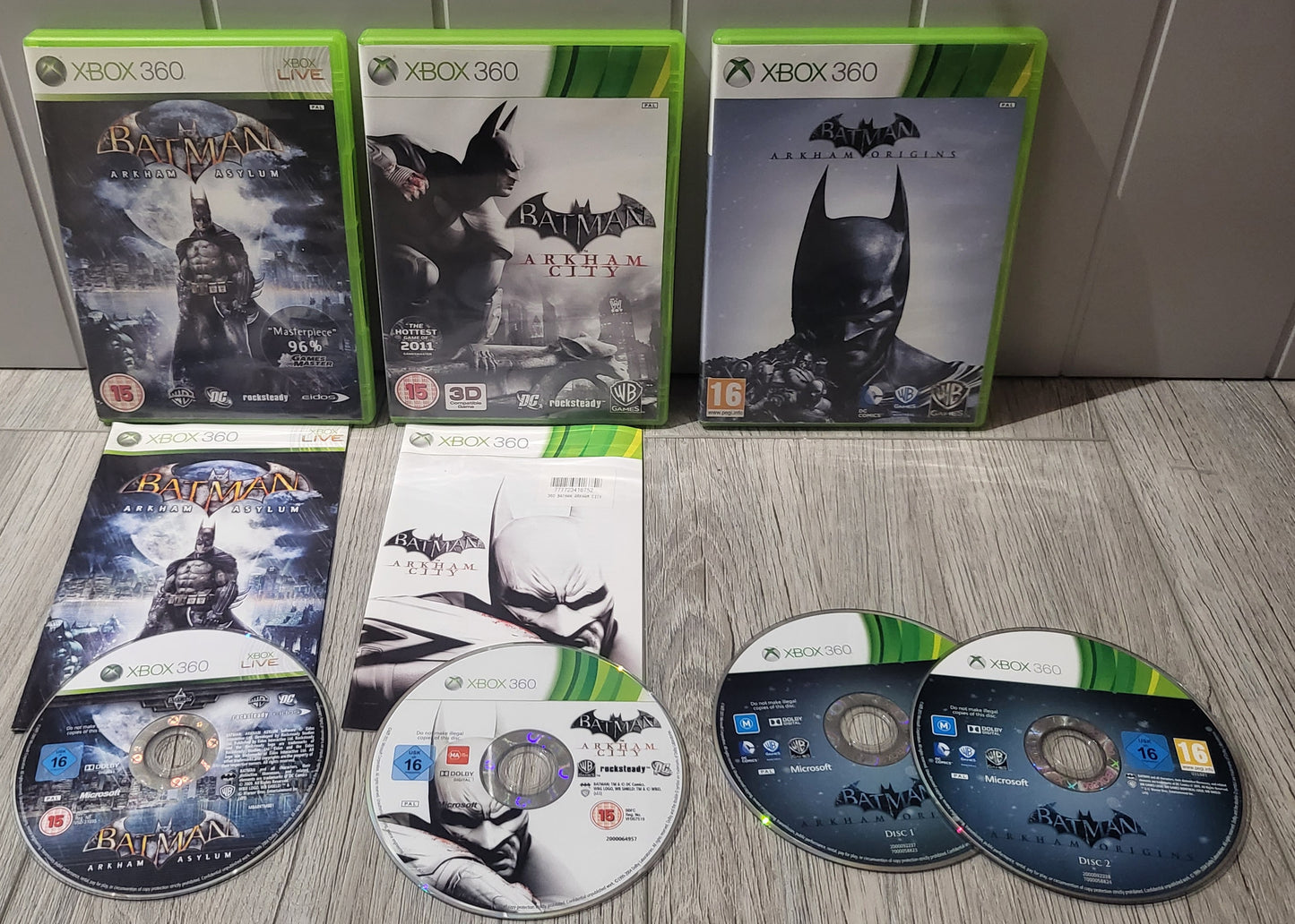Batman Arkham Asylum, City & Origins Microsoft Xbox 360 Game Bundle