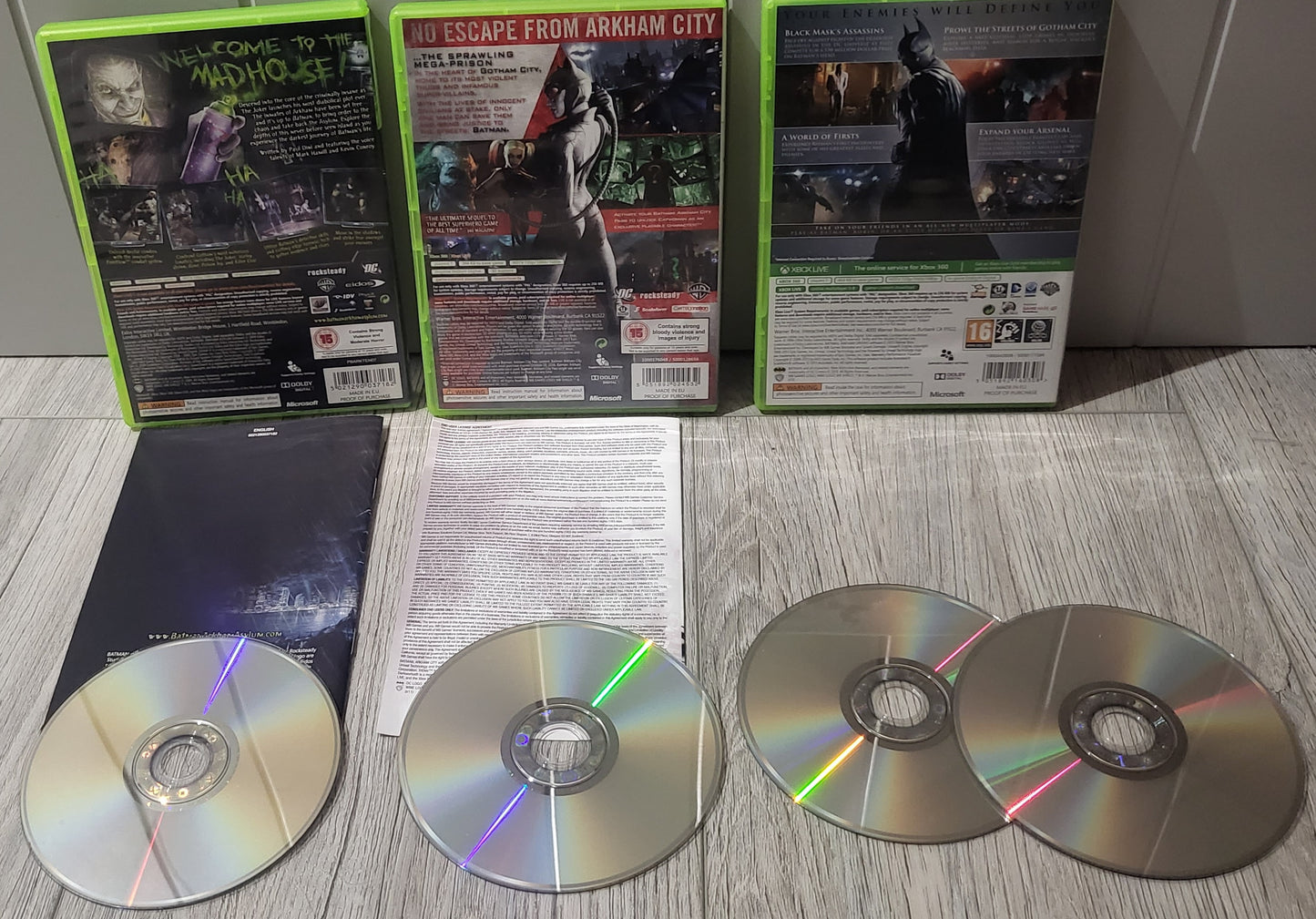 Batman Arkham Asylum, City & Origins Microsoft Xbox 360 Game Bundle