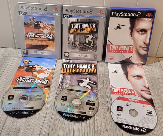 Tony Hawk's 4, Underground & Project 8 Sony Playstation 2 (PS2)