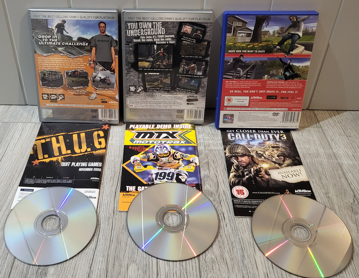 Tony Hawk's 4, Underground & Project 8 Sony Playstation 2 (PS2)
