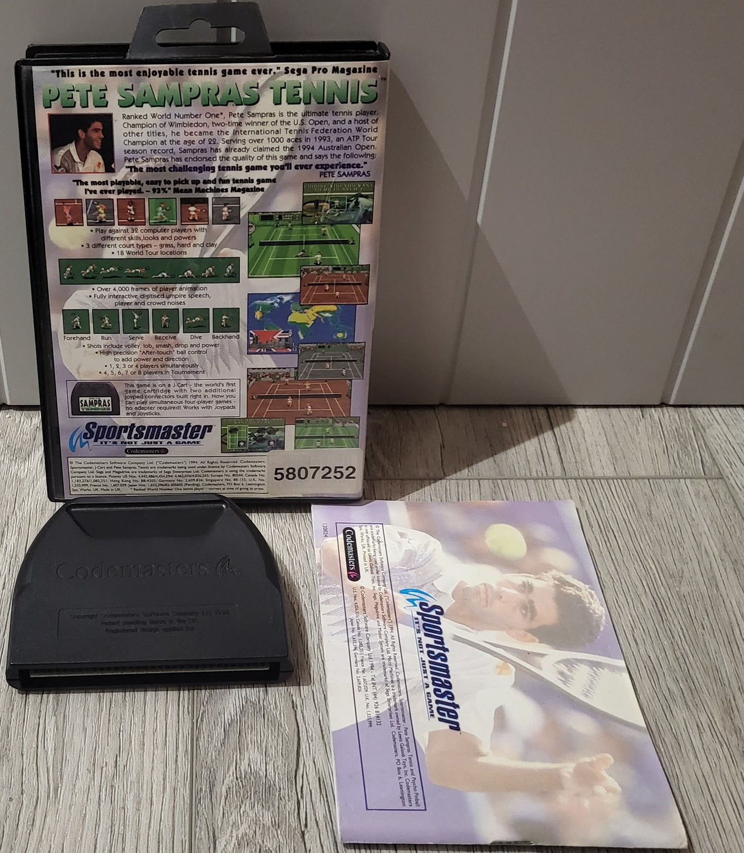Pete Sampras Tennis Sega Mega Drive Game