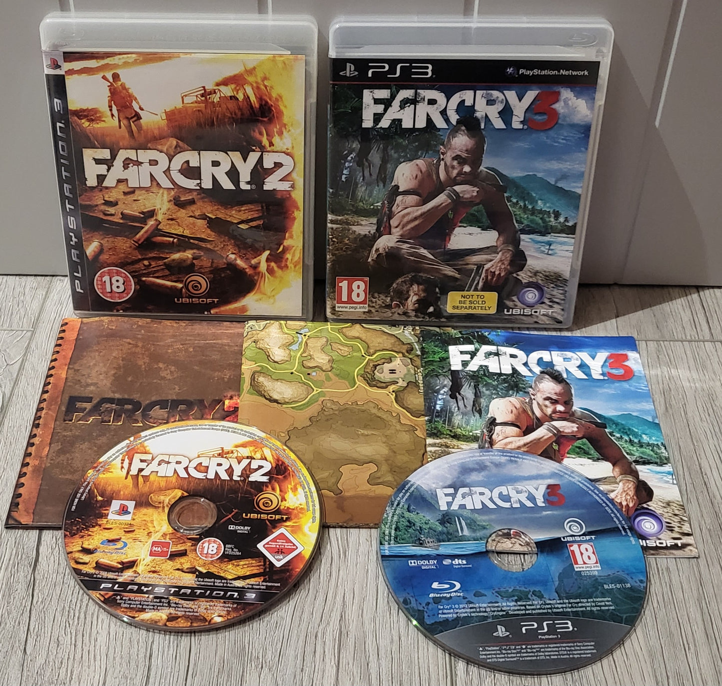 Far Cry 2 with Map & 3 Sony Playstation 3 (PS3)
