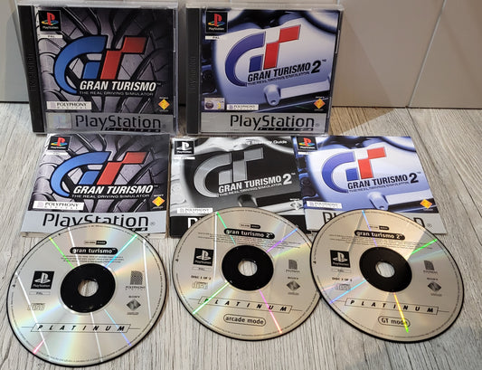 Gran Turismo 1 & 2 Platinum Sony Playstation 1 (PS1)  Game Bundle