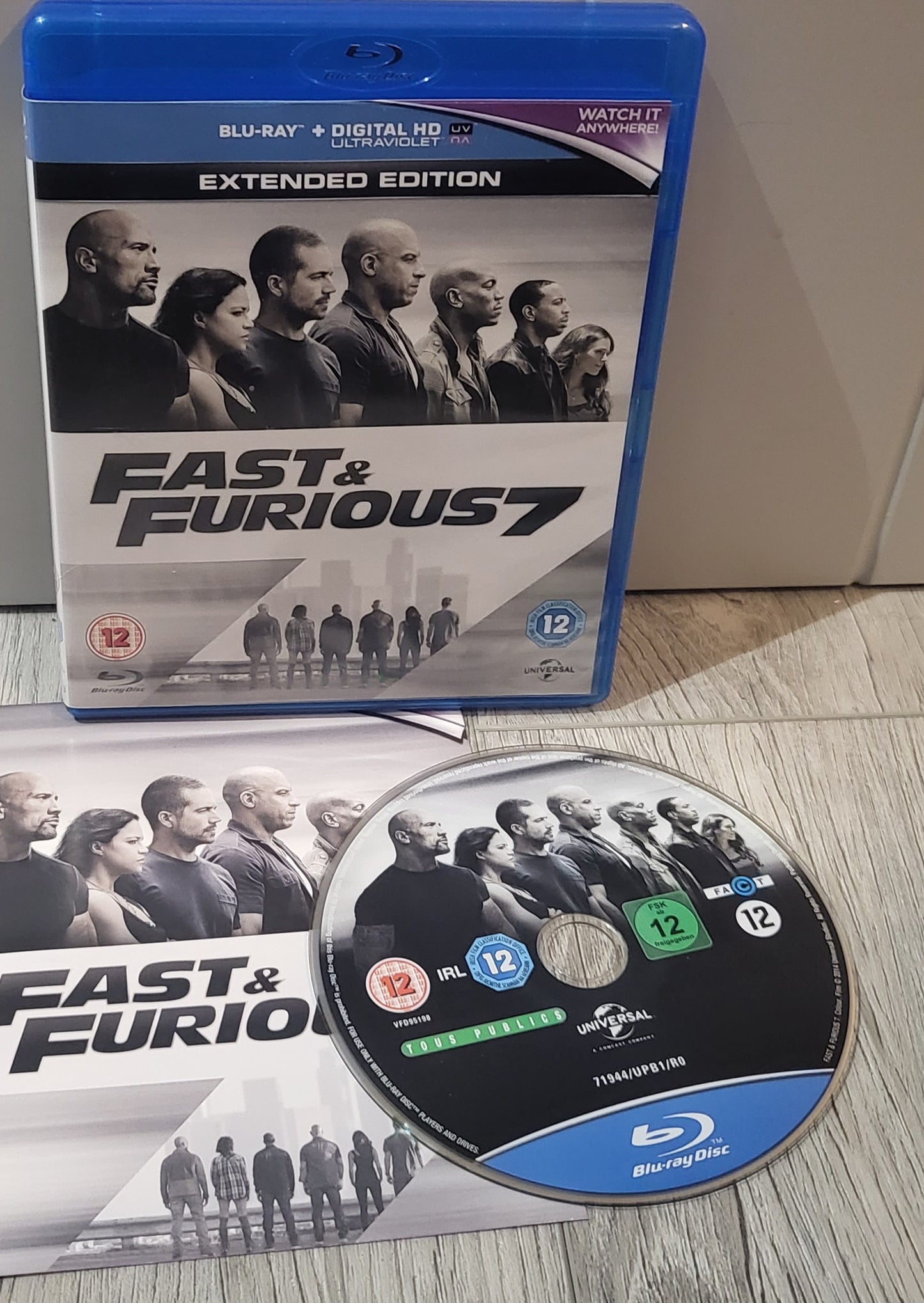 Fast & Furious 7 the Extended Edition Blu Ray DVD