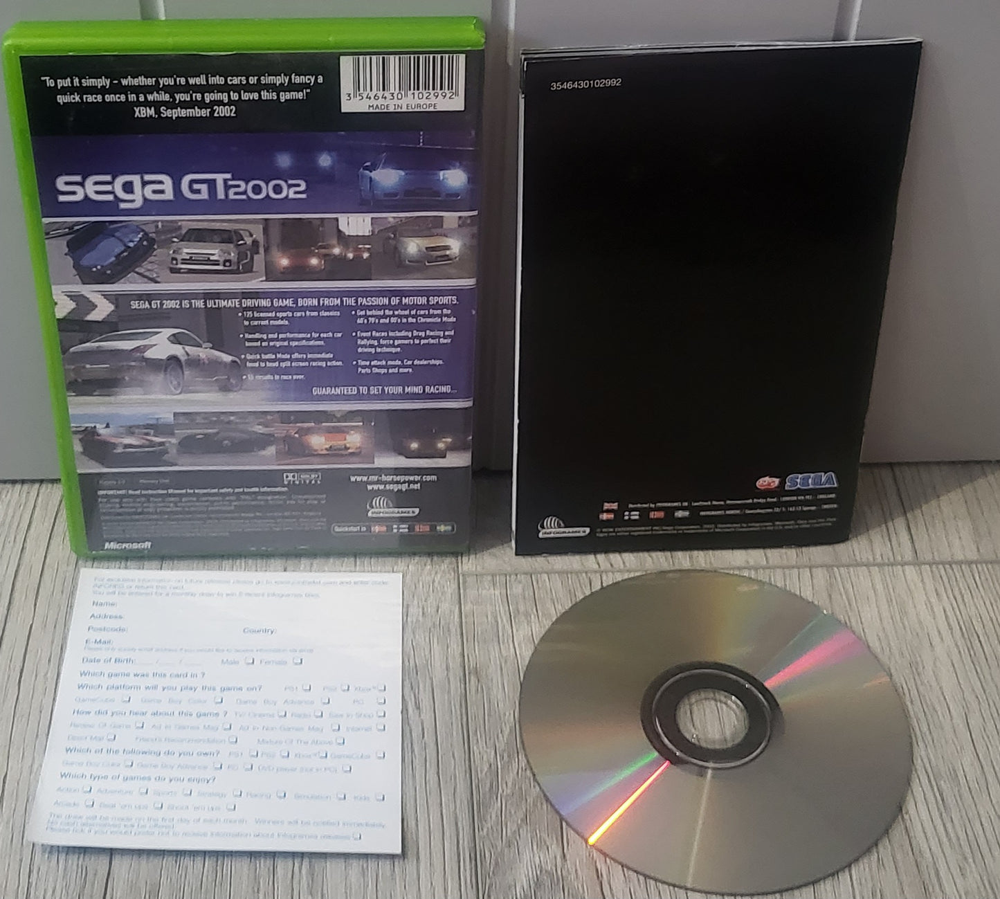 Sega GT 2002 Microsoft Xbox Game