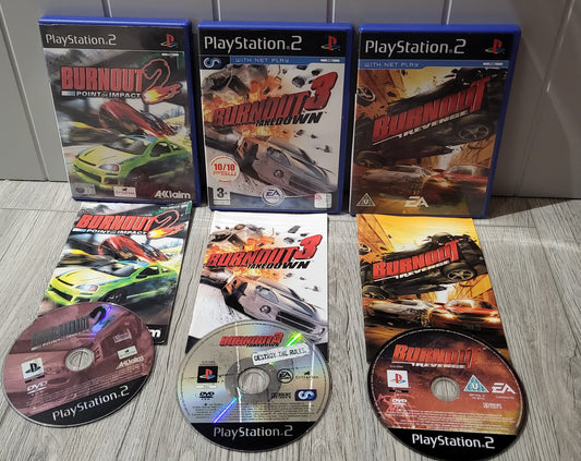 Burnout 2, 3 & Revenge Sony Playstation 2 (PS2)