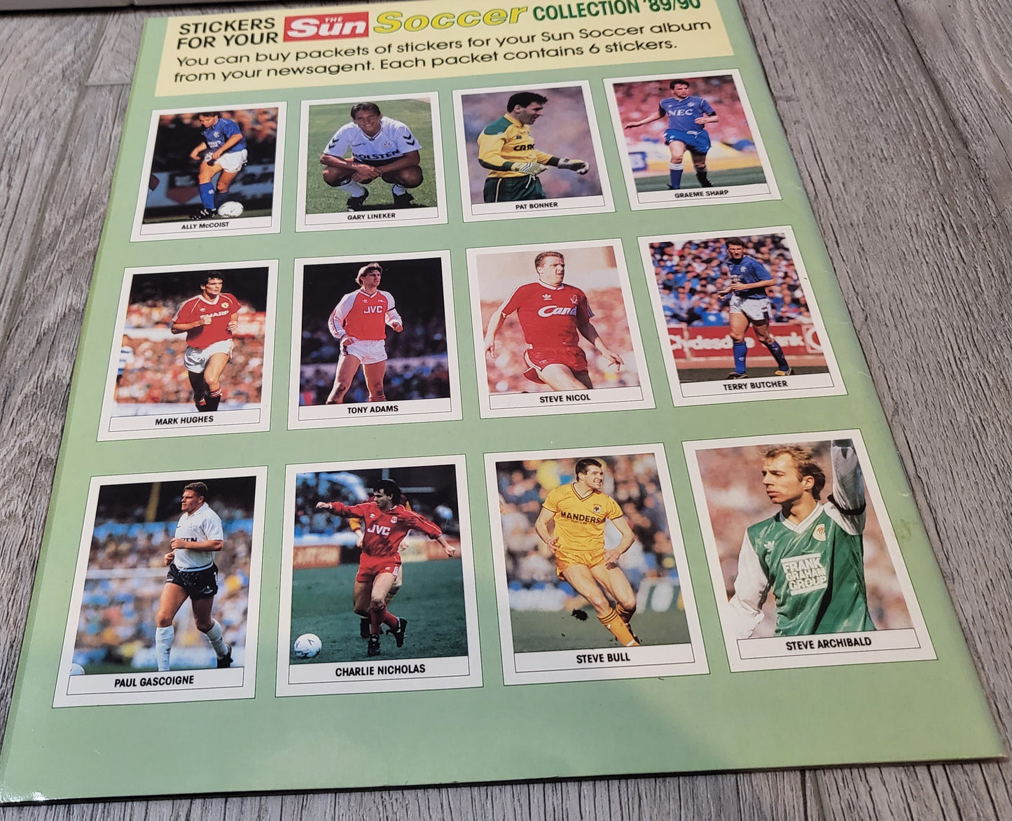 The Sun Collection 89/90 Incomplete Sticker Album