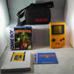 Original Yellow (Nintendo Gameboy) console, official carry case & Donkey Kong Land 2