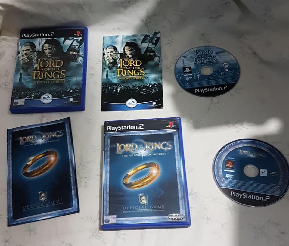 Lord of the Rings: Fellowship and Two Towers PS2 (Sony Playstation 2) game bundle