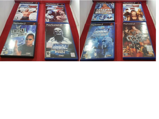 Ultimate WWE Wrestling X 8 Sony Playstation 2 (PS2) Game Bundle