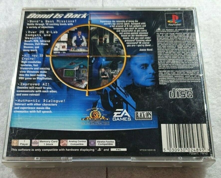 The World is Not Enough Sony Playstation 1 (PS1) Game