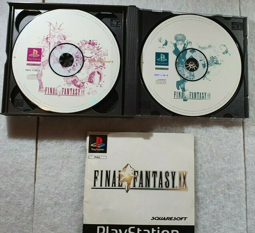 Final Fantasy IX Original Black Label Sony Playstation 1 (PS1) Game